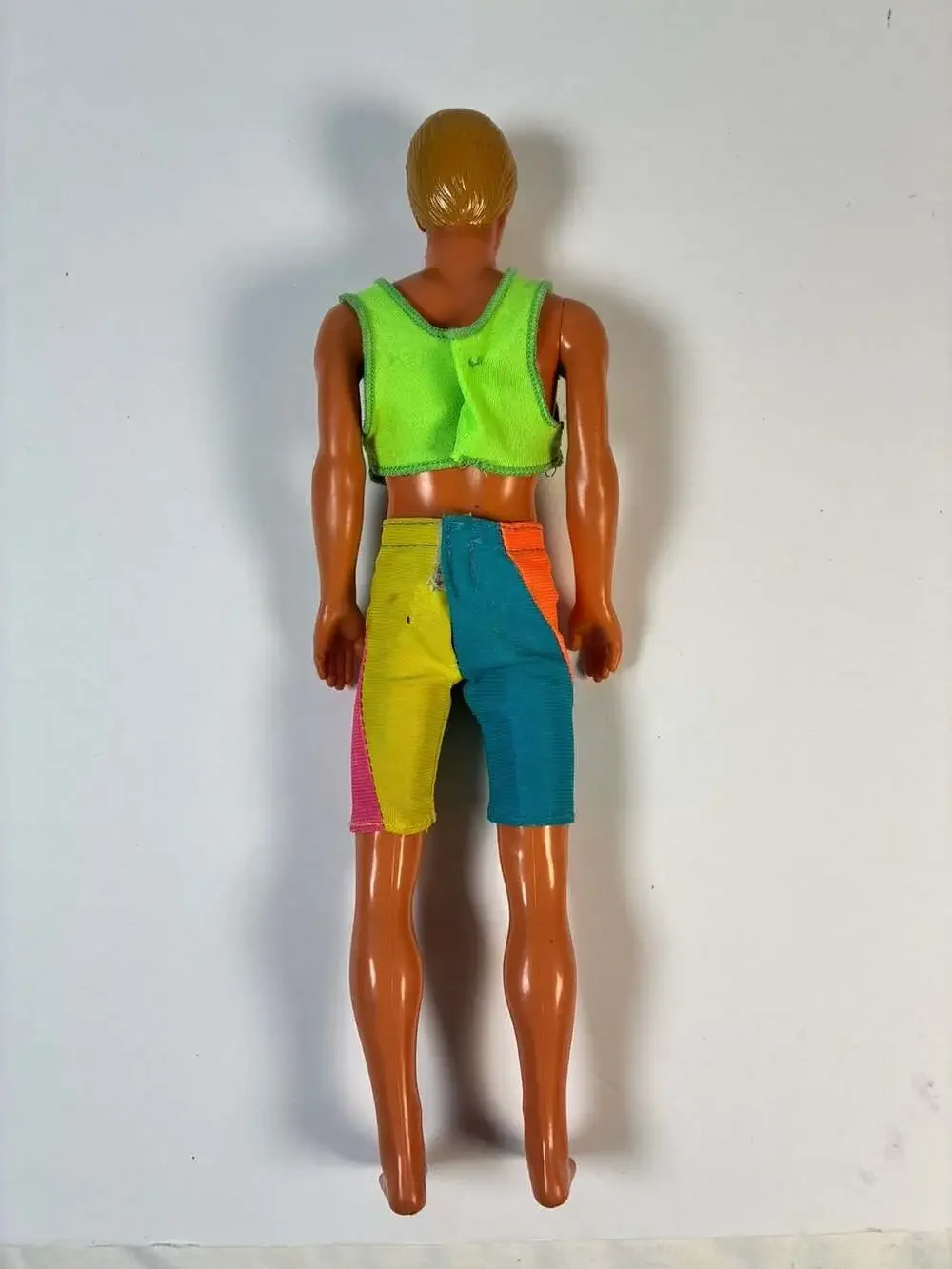 Vintage 1988 Mattel Ken Doll with Neon Colorblock Outfit